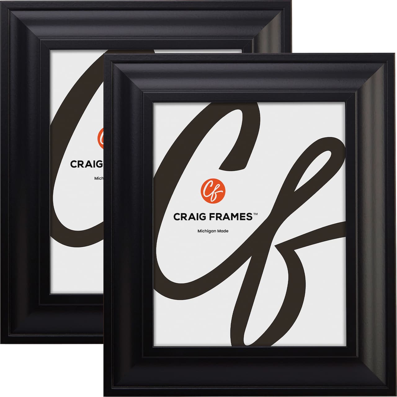 2 Pack Craig Frames Upscale Satin Black Picture Frame